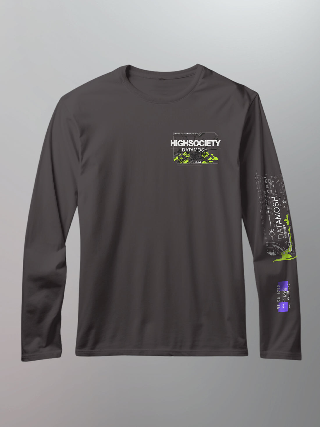 HIGHSOCIETY - BIOHACK L/S SHIRT [Charcoal]