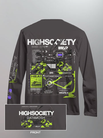 HIGHSOCIETY - BIOHACK L/S SHIRT [Charcoal]